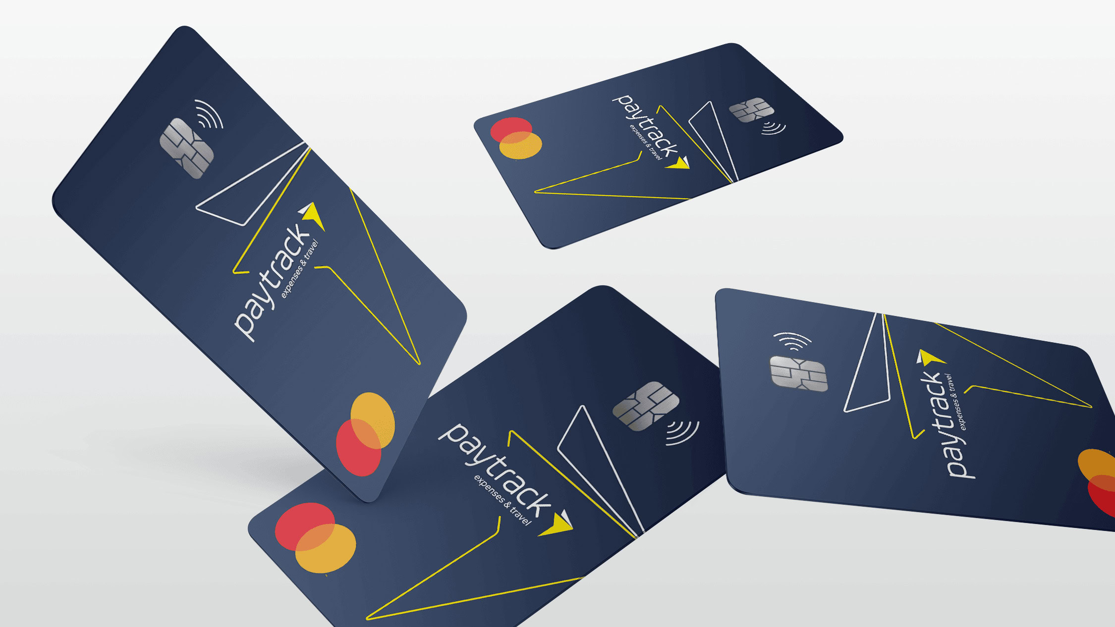 Imagens do cartão corporativo da Paytrack.